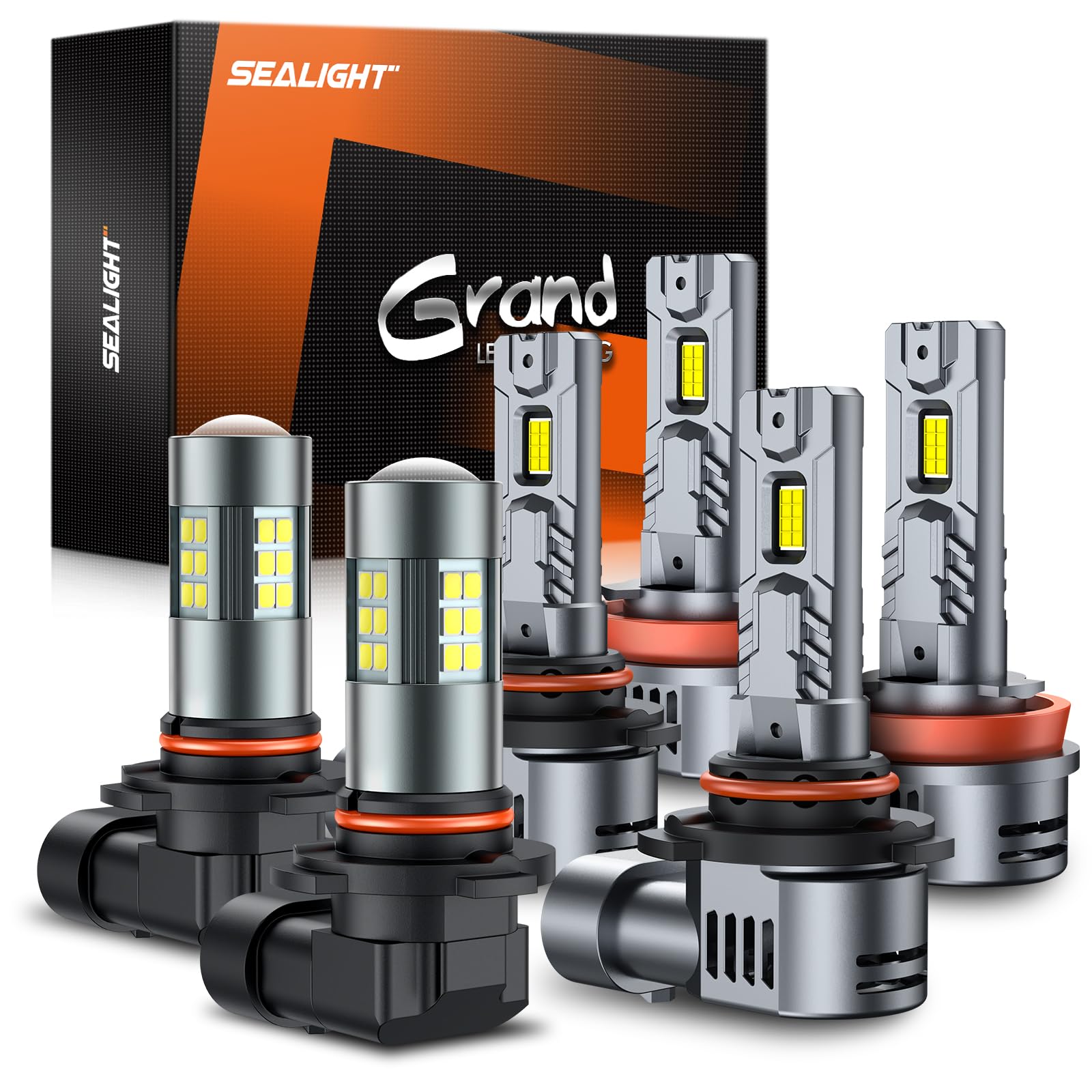 Amazon.com: SEALIGHT H8/H9/H11 9005/HB3 H10 Fog Light Bulbs Combo